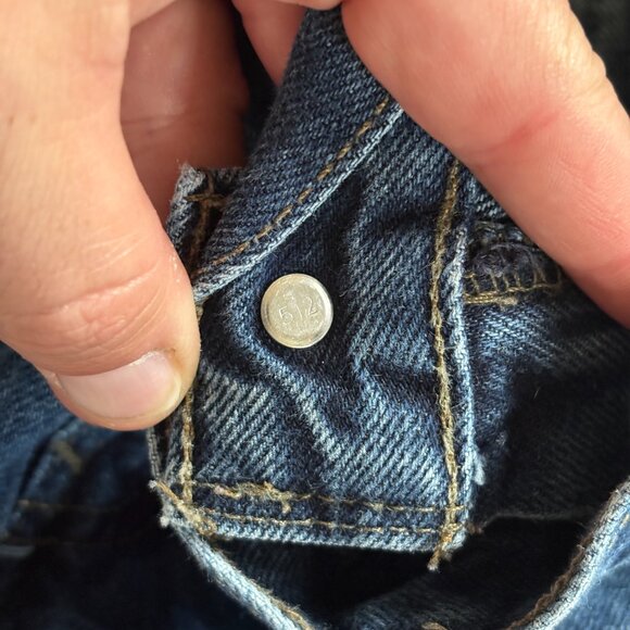 Vintage Levi's 577 Jeans Women's 12 Long Blue Denim Lower Rise Loose Fit Y2K - Picture 4 of 9